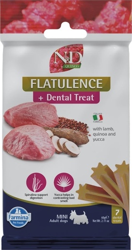 N&D QUINOA DOG FLATULENCE BISC MINI DENT TREAT