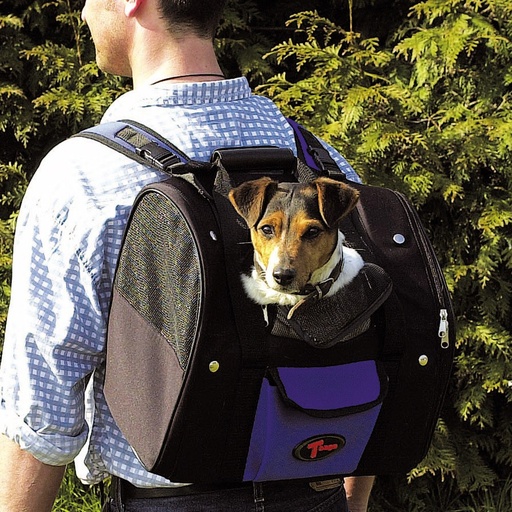 MOCHILA TRANSPORTADORA "CONNOR" 42x29x21 CM (PRETO) .