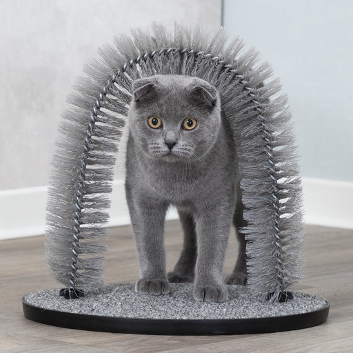 ARCO DE MASSAGEM E CUIDADO DO PELO P/ GATO 36x33CM(CINZENTO)
