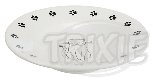 GAMELA EM CERAMICA P/ RAÇAS FOCINHO CURTO ø15 CM (BRANCO)
