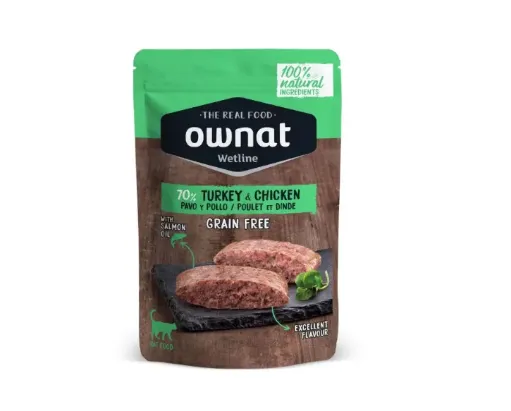 Ownat Turkey & Chicken Cat Alimento Húmido para Gato 85 g