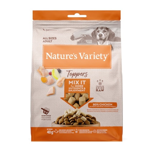 NV DOG FD TOPPERS CHICKEN 40 GR