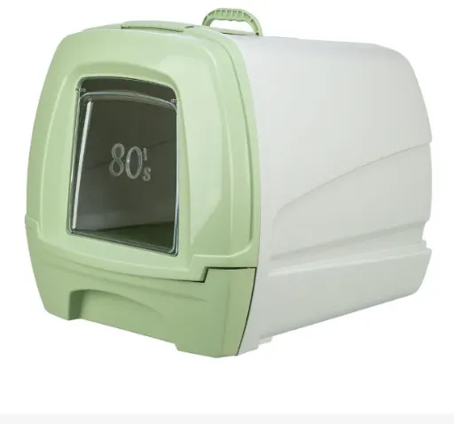 Toilete "80'S" (com Gaveta) (Cinzento-Verde) Acessório Sanitário para Gato 46 × 48 × 57 cm