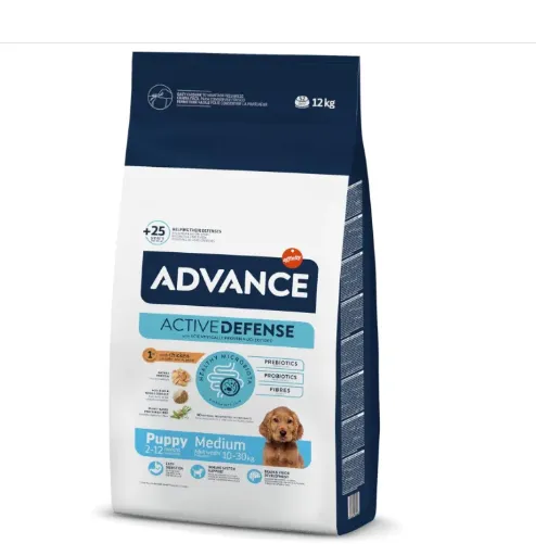 Advance Maxi Puppy Ração Seca de Frango e Arroz para Cachorro de Raça Grande 12 kg
