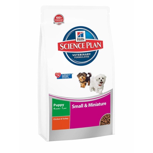 Hill's Science Plan alimento seco para cachorro de raça pequena e mini com frango - Embalagem de 3kg